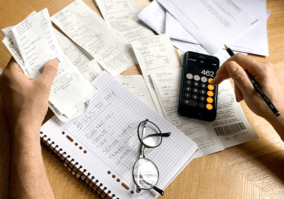 User reviewing automated expense reports with mobile-friendly analytics.